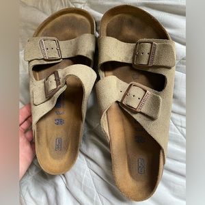 Men’s Birkenstock Arizona Taupe Suede Size 43